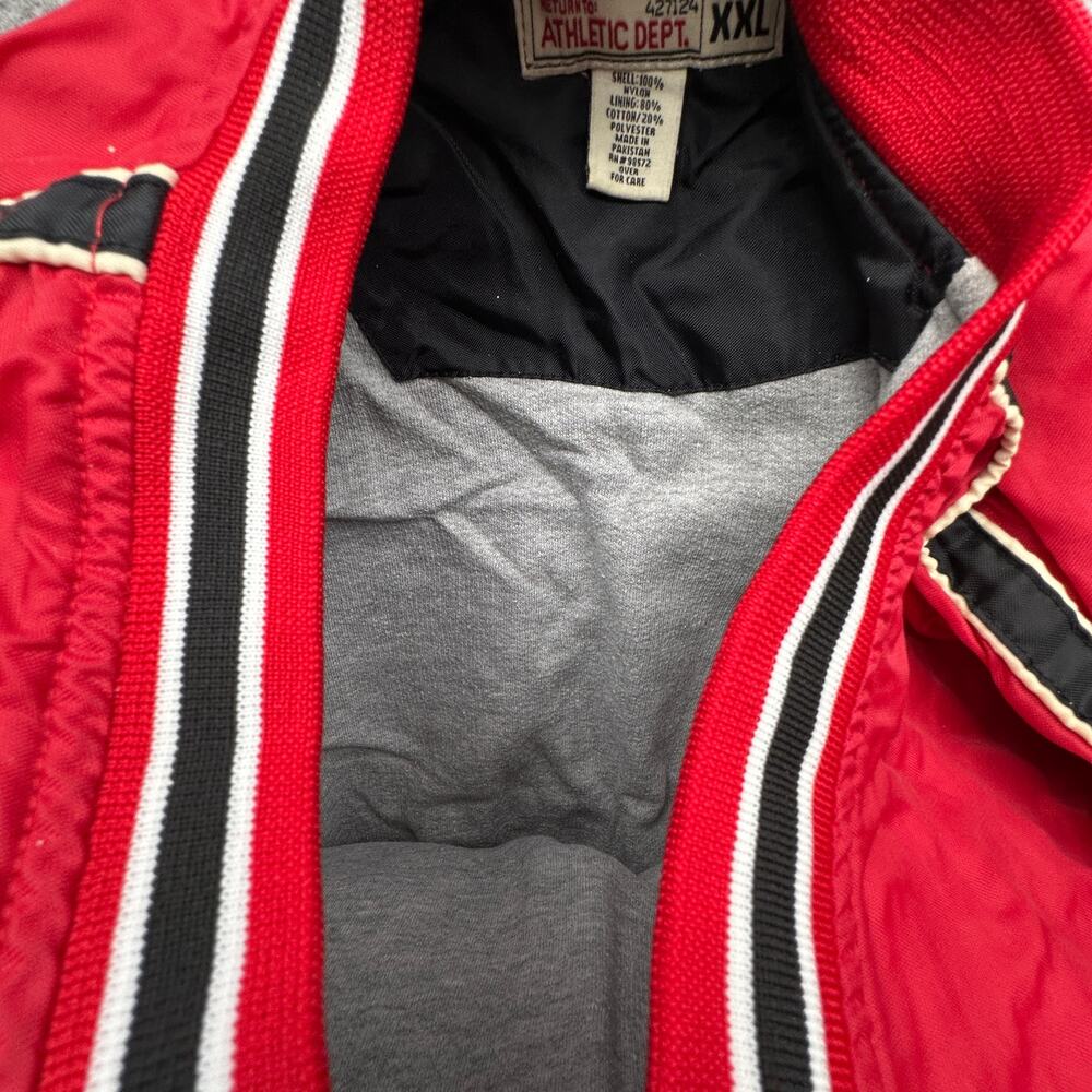 Vintage Steve & Barry's Ohio State Buckeyes Nylon Pullover Mens XXL Red Logo - Picture 3 of 12